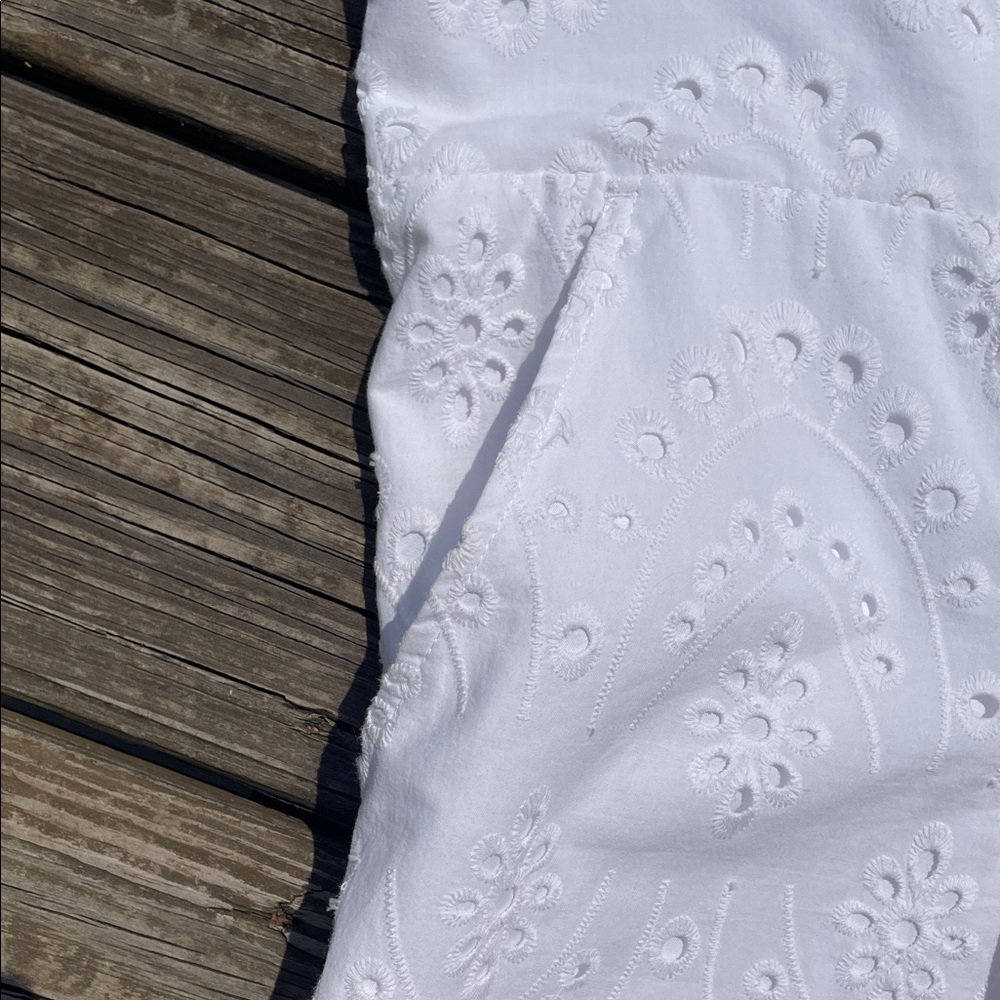 Express White Eyelet Romper - Picture 7 of 16